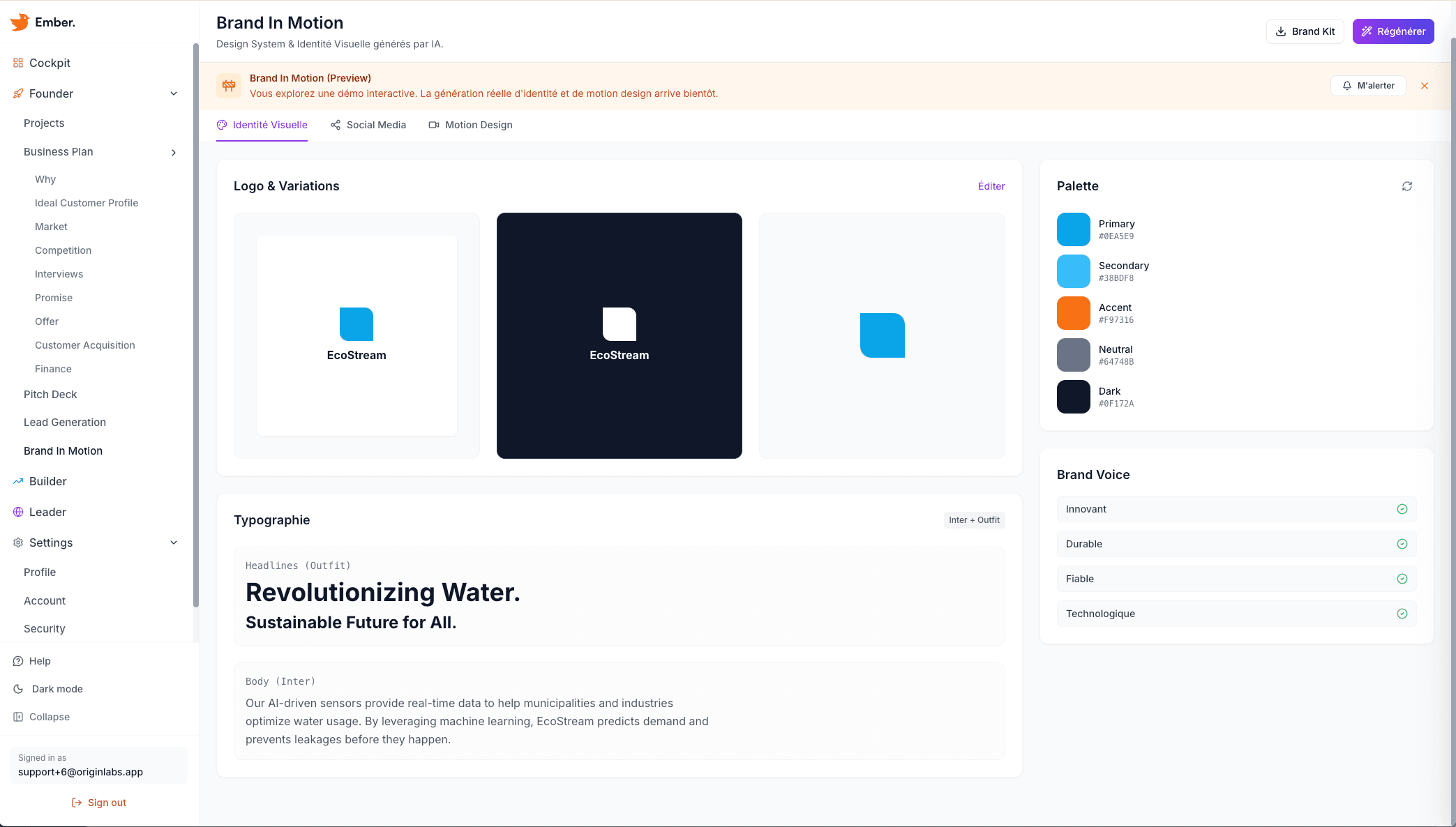 Ember Brand in Motion — visual identity and design system