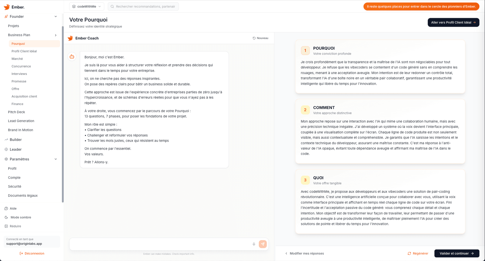 Ember Coach — strategic copilot with full context awareness