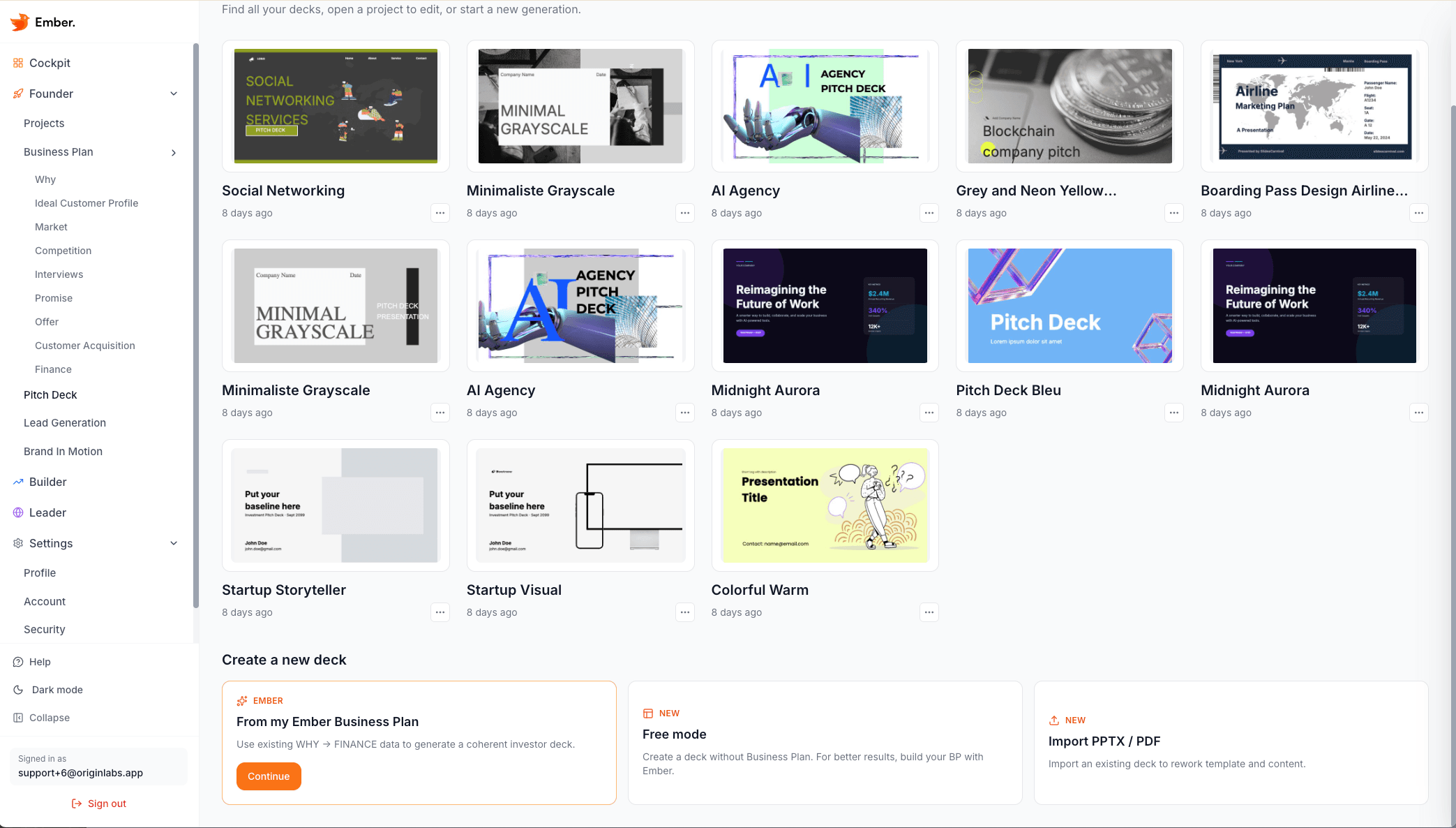 Ember Pitch Deck — Projects