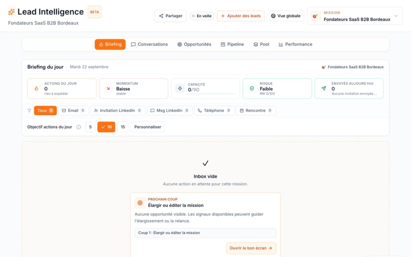 Preview of Lead Intelligence in Ember