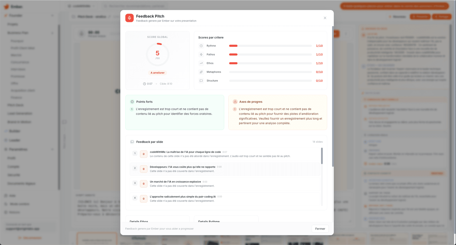 Ember Pitch Deck — Feedback Analysis