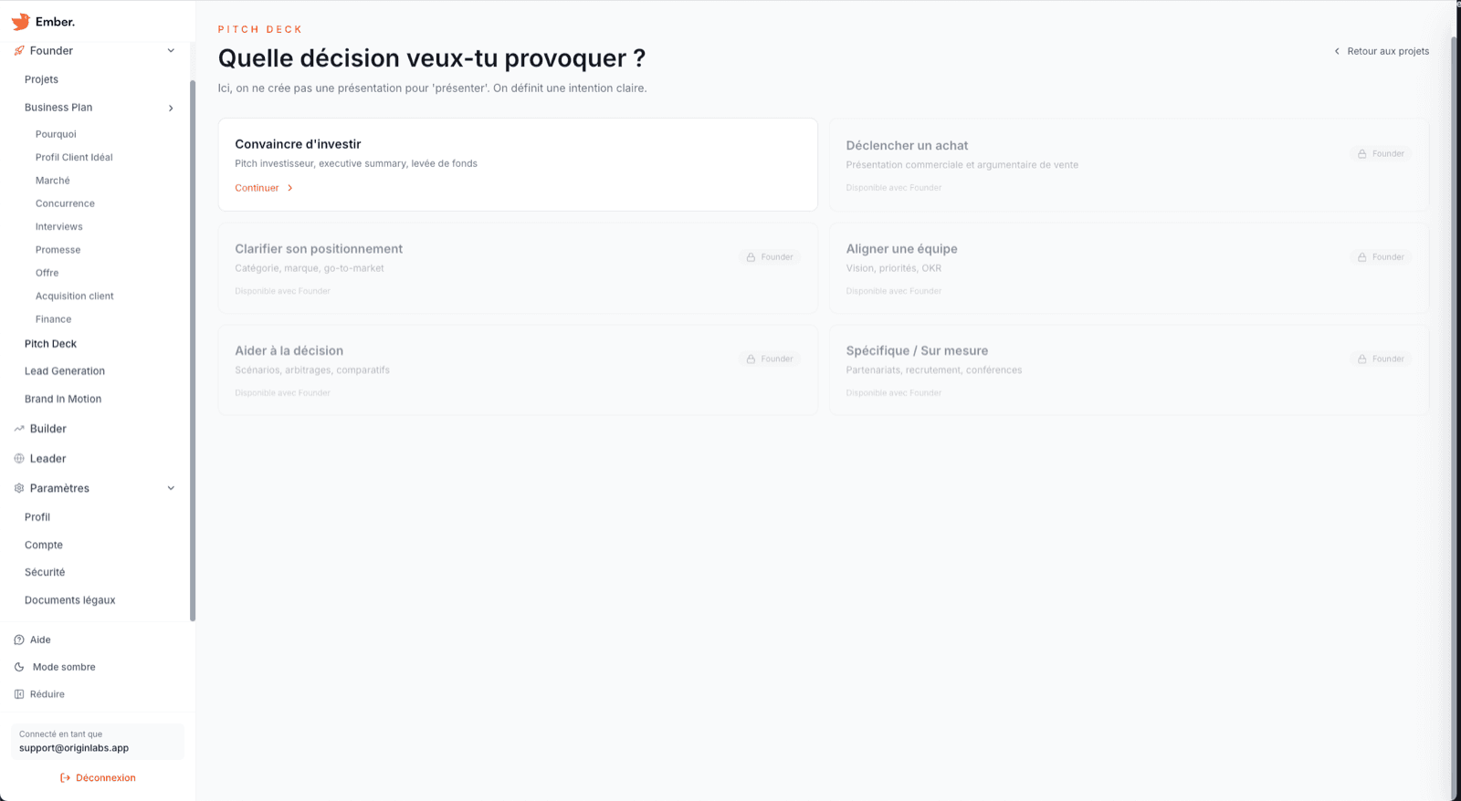Ember Pitch Deck — Intention Selector